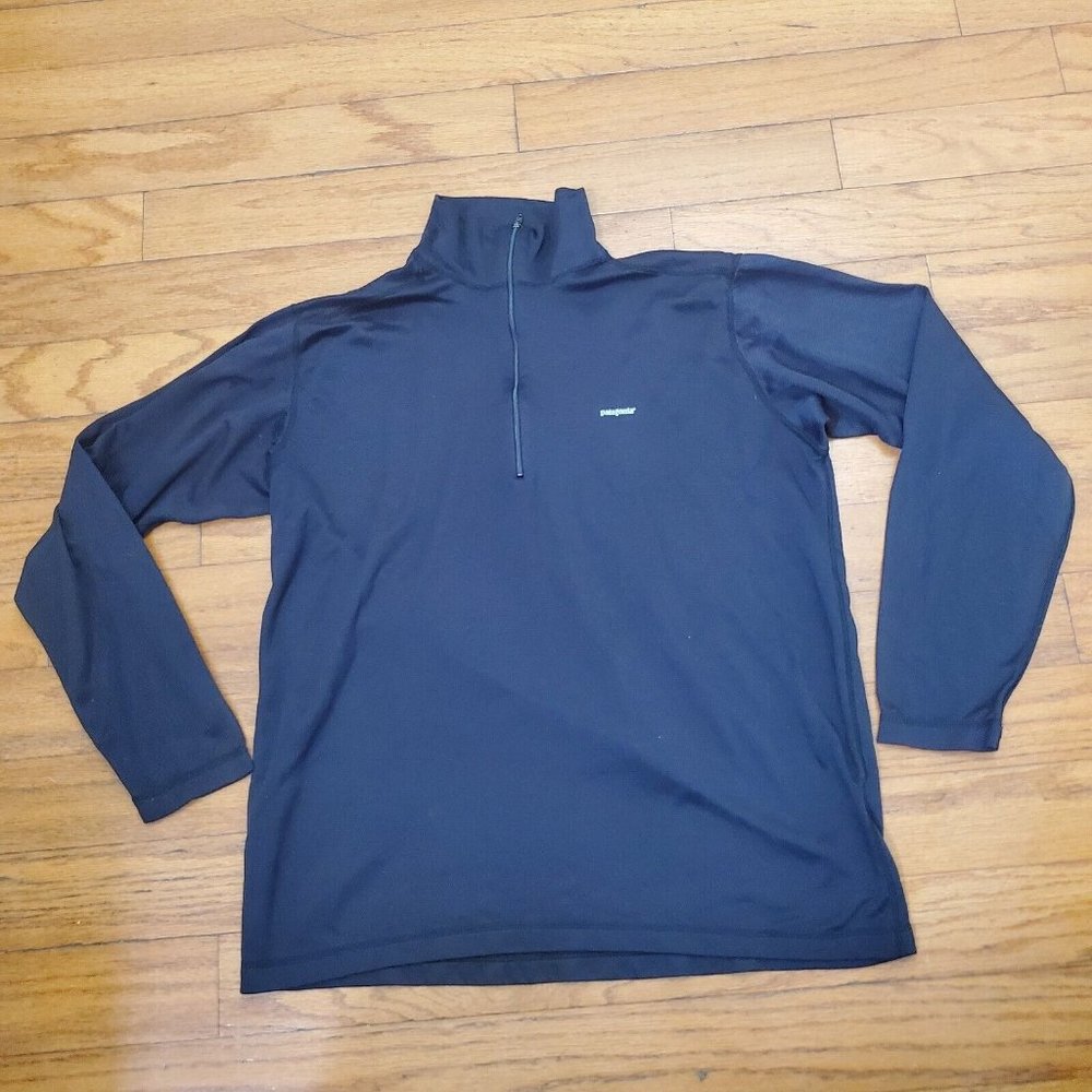 Patagonia Apilene Men's Activewear T-Shirt Long Sleeve Black Stretch Sz L